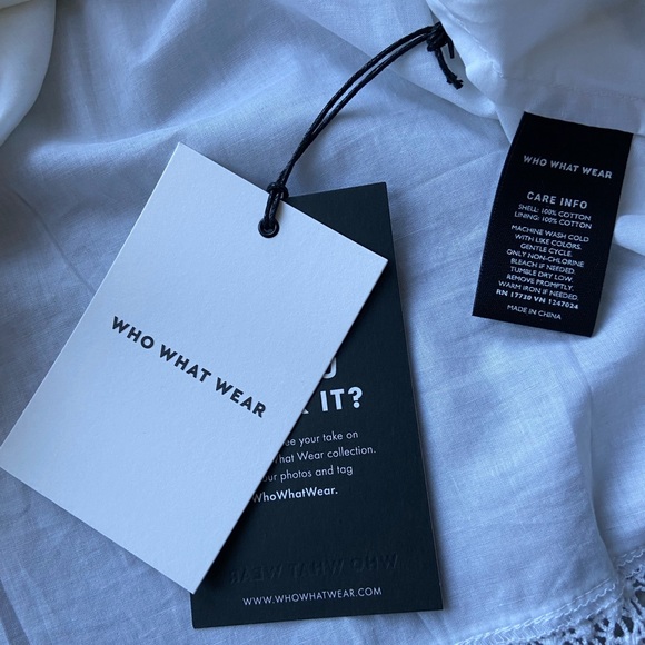 NWT Who What Wear cute white cotton eyelet sleeveless top - Picture 6 of 7